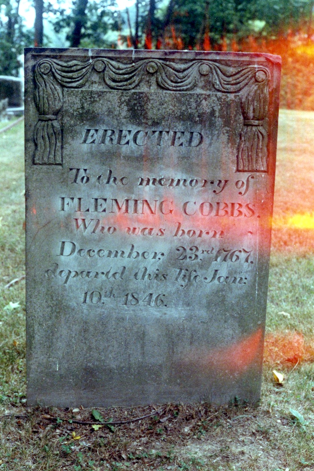 Fleming Cobbs Grave Stone